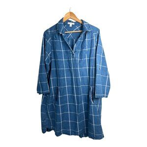 Westport 1962 Women's Size 2X Shirt Dress Blue & White | Cottagecore Loungwear